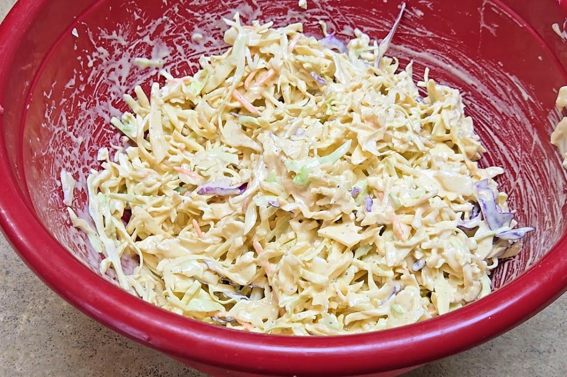 Spicy Mustard Coleslaw for Pulled Pork Sandwiches